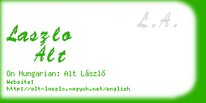 laszlo alt business card