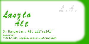 laszlo alt business card